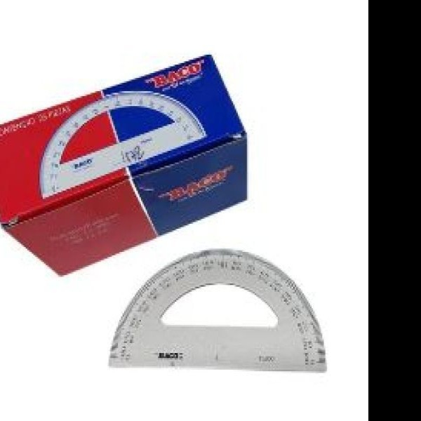 TRANSPORTADOR PLAST. 180 GRADOS 12CM. BACO 15200 E.25